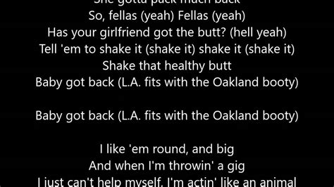 baby got back lyrics meaning|words to baby got back.